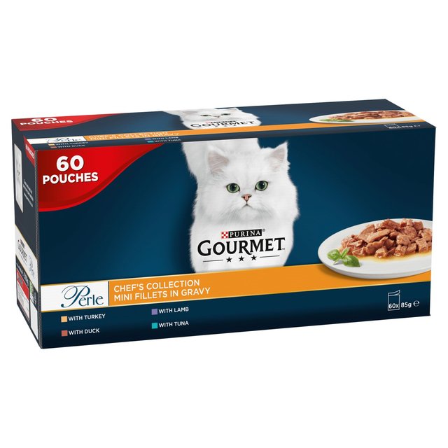 Gourmet Perle Chef's Collection in Gravy Wet Cat Food   60 x 85g GOODS M&S   