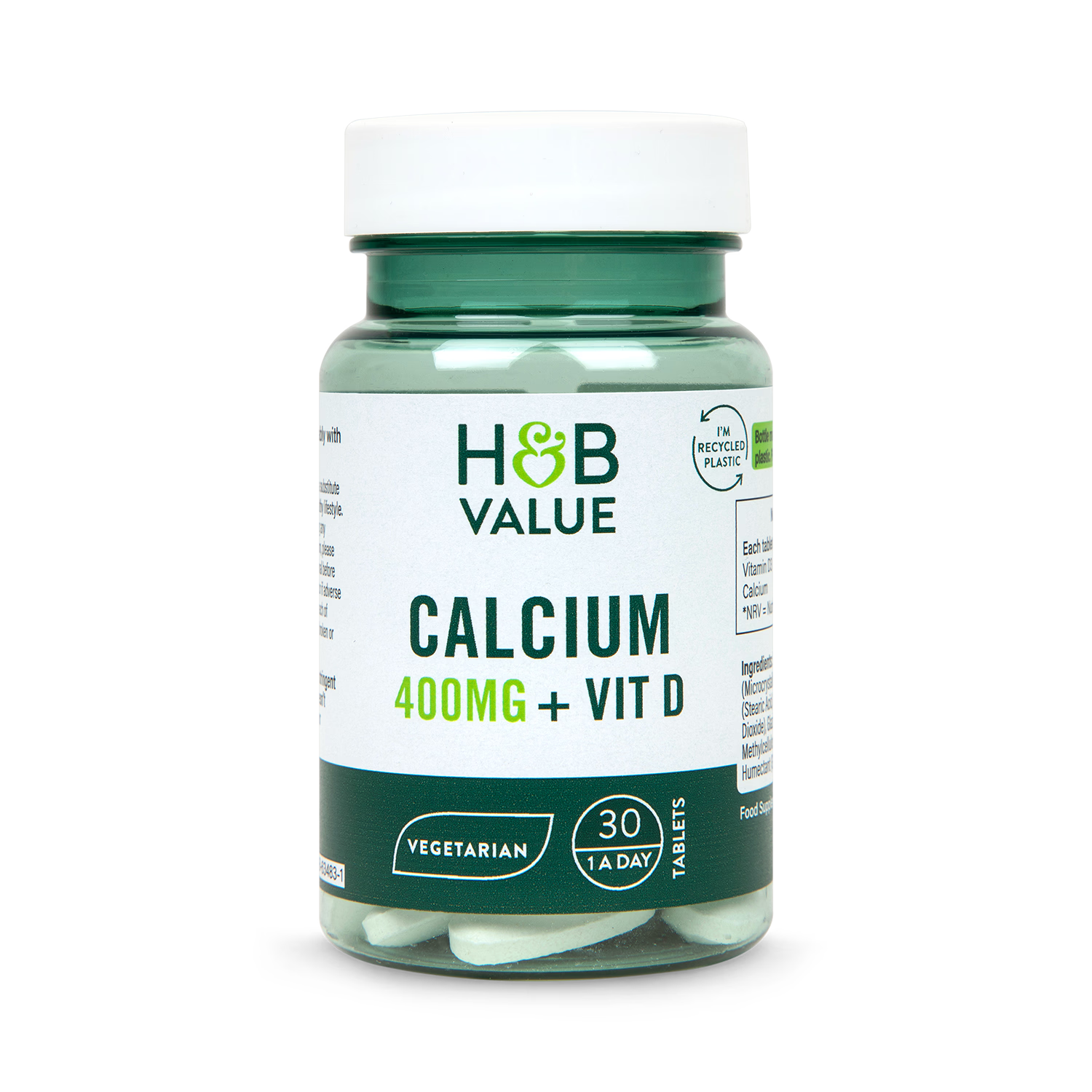 Calcium 400mg and Vitamin D Supplement 30 Tablets