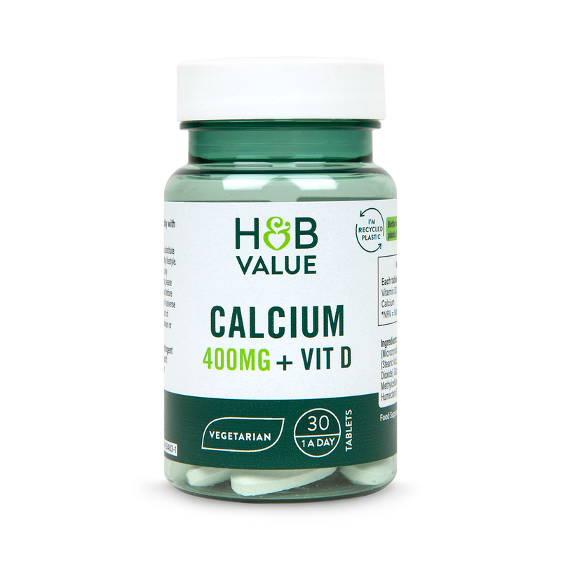 Calcium 400mg and Vitamin D Supplement 30 Tablets