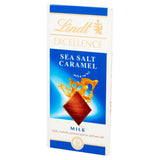 Lindt Excellence chocolate bar sea salt caramel 100g, imported from the UK