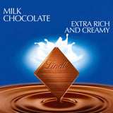 Lindt milk extra creamy chocolate bar 100g, UK version