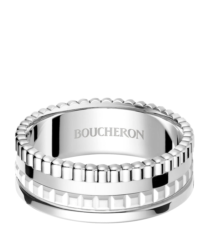 Boucheron Quatre Double White edition ring white gold 6.5mm (British brand)