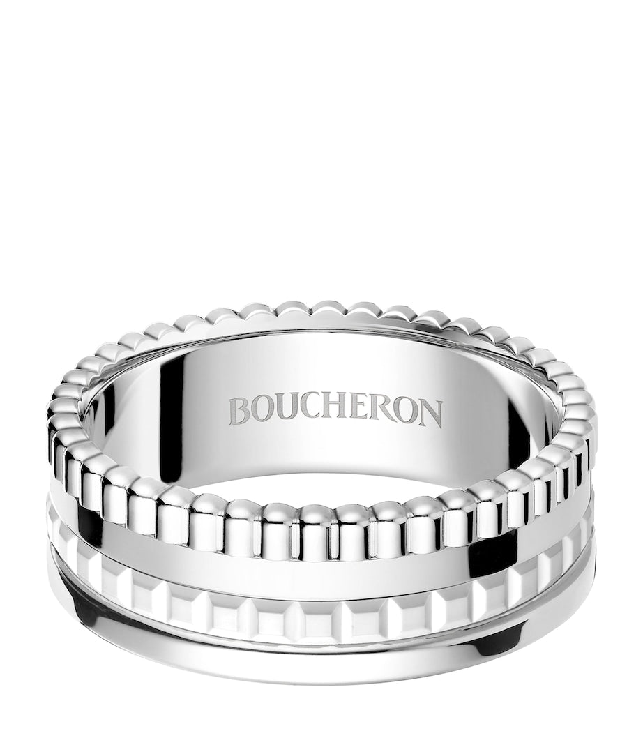 Boucheron Quatre Double White edition ring white gold 6.5mm (British brand)