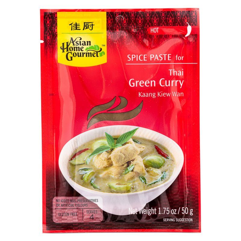 Asian Home Gourmet Thai green curry paste hot, UK version