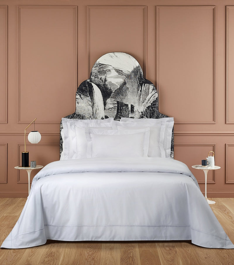 Yves Delorme Athena Blanc single flat sheet 180cm x 290cm (British brand)
