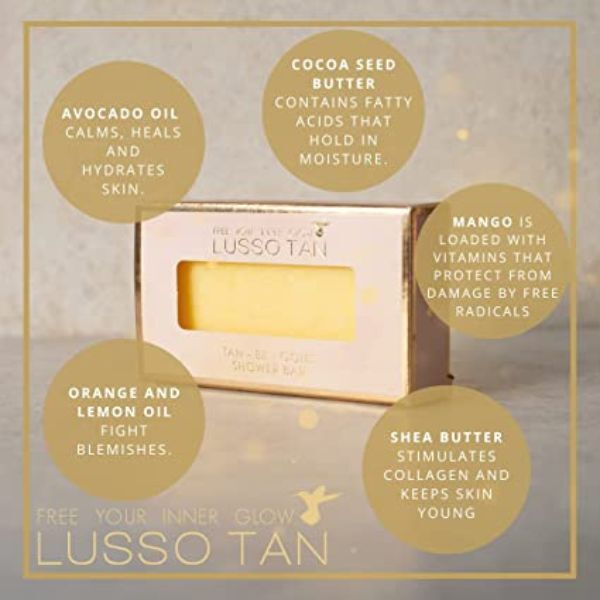 Lusso Tan Tan Removing Shower Bar - Original Fresh Lemon GOODS Superdrug   