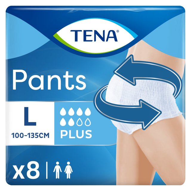 TENA Unisex Incontinence Pants Plus Large Size   8 per pack