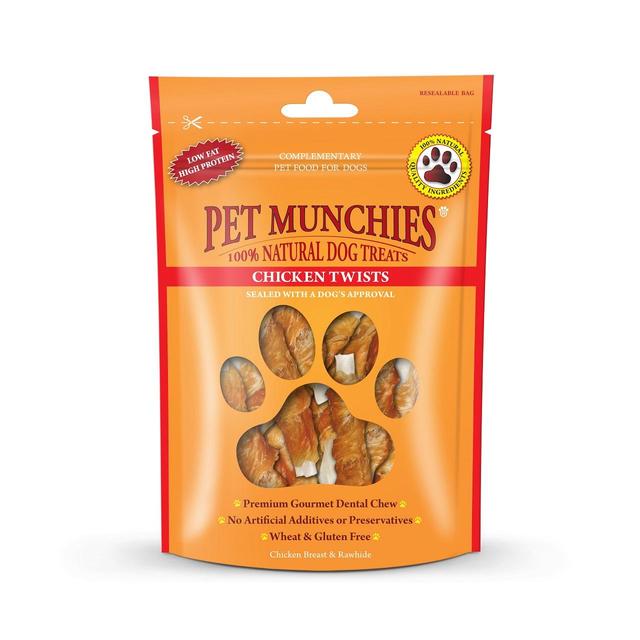 Pet Munchies 100% Natural Chicken Twists Dog Treats   80g GOODS M&S   