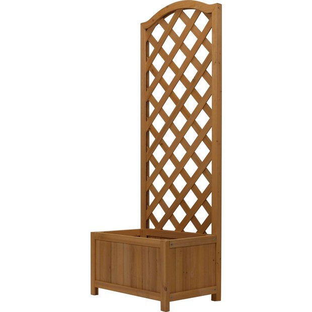 Lattice Wooden Straight planter 120cm tall, imported from the UK