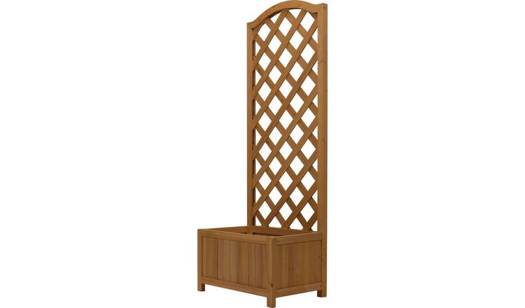 Lattice Wooden Straight planter 120cm tall, imported from the UK