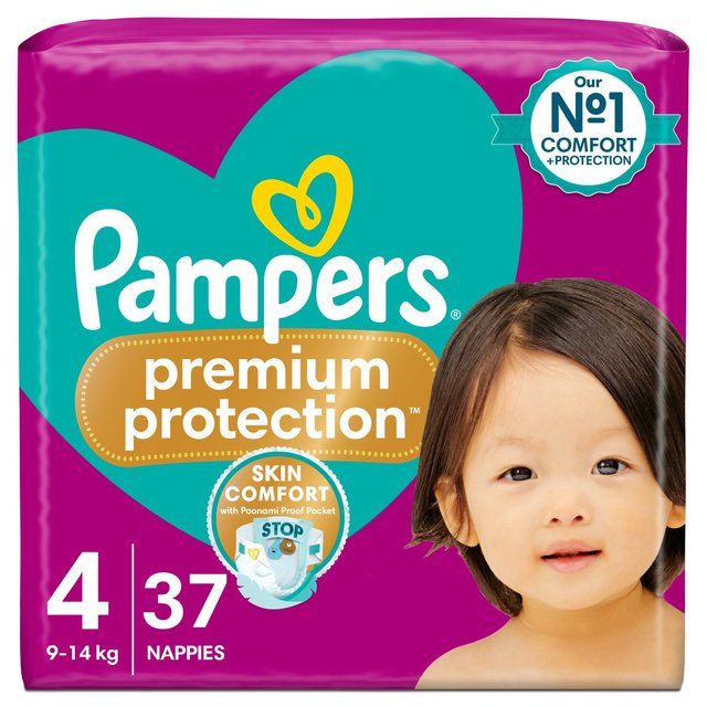 Pampers Premium Protection Nappies Size 4 (9-14kg) Essential Pack   37 per pack GOODS M&S   