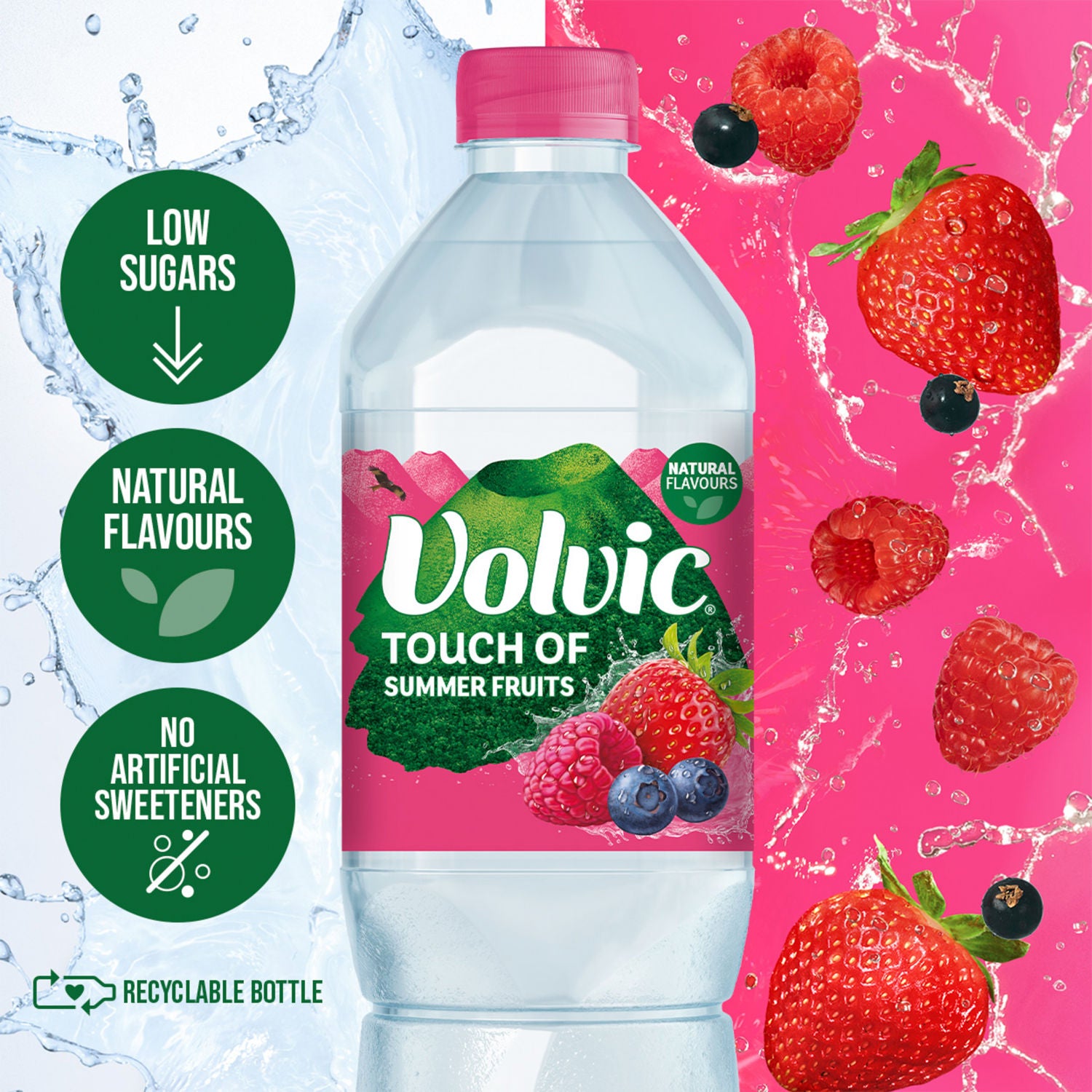 Volvic summer fruits flavoured water 1.5L (British brand)