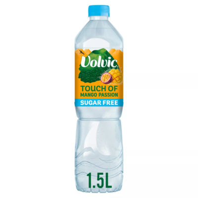 Volvic Touch of Fruit Mango Maracuja Zuckerfreies aromatisiertes Wasser 1,5 l