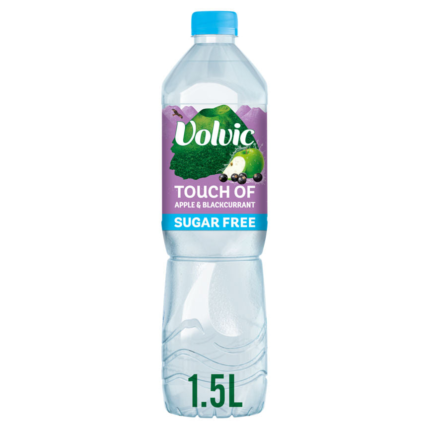 Volvic Touch of Fruit Limited Edition Apple & Blackcurrant Natural Flavoured Sugar Free Water GOODS ASDA   