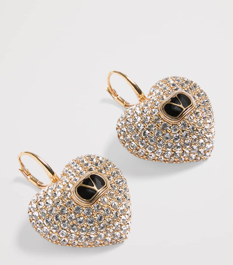 Valentino Garavani Crystal Coeur Royal earrings - British product