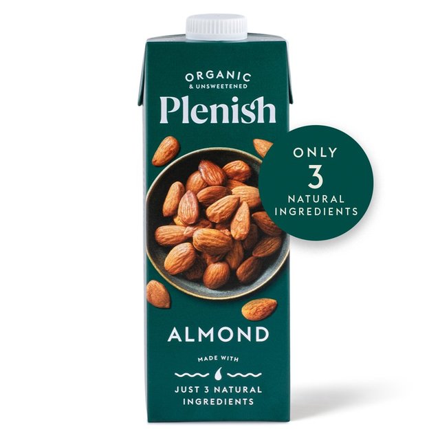 Plenish Organic Almond Unsweetened Drink Long Life   1L GOODS M&S   