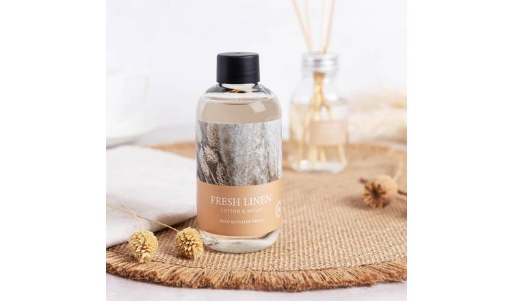 Wax Lyrical Fresh Linen diffuser refill 200ml, imported from the UK
