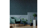 Superfresco Geo Teal gold geometric wallpaper - British product