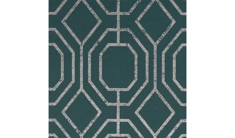 Superfresco Geo Teal gold geometric wallpaper - British product