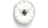 Acctim bee motif wall clock 30cm silver (British brand)