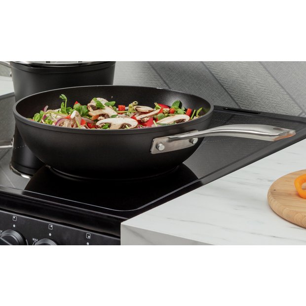 Habitat 28cm hard anodised aluminium wok (British brand)