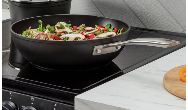 Habitat 28cm hard anodised aluminium wok (British brand)