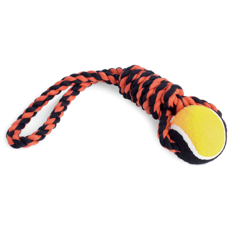 Petface Strong Tennis Ball Rope Dog Toy Set (British brand)