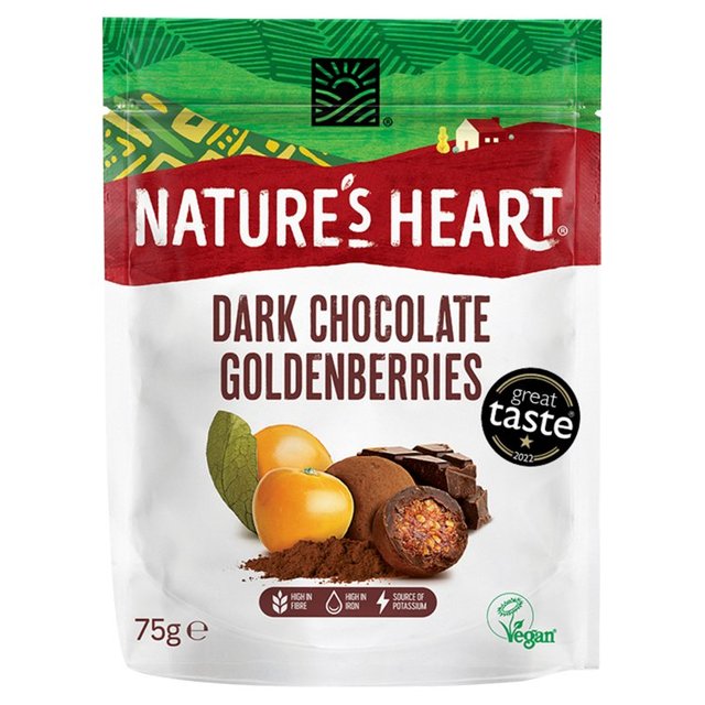 Nature's Heart Dark Chocolate Goldenberries   75g GOODS M&S   