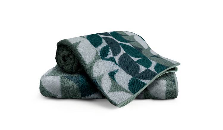 Habitat geometric face cloths blue grey 2 pack, UK version