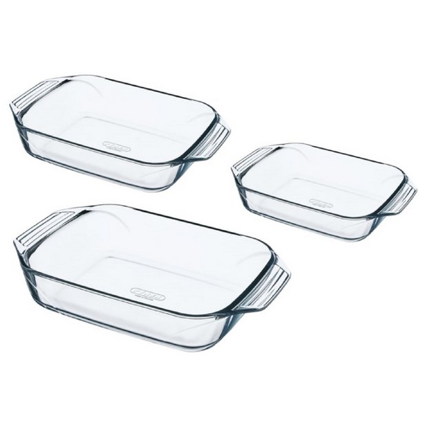 Pyrex glass roaster set 3 piece (British brand)