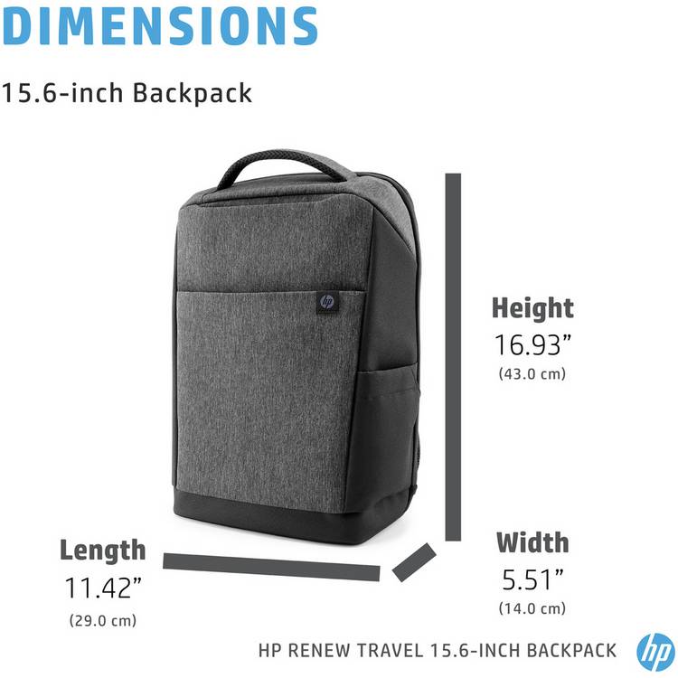 HP laptop backpack 15.6 inch grey, imported from the UK
