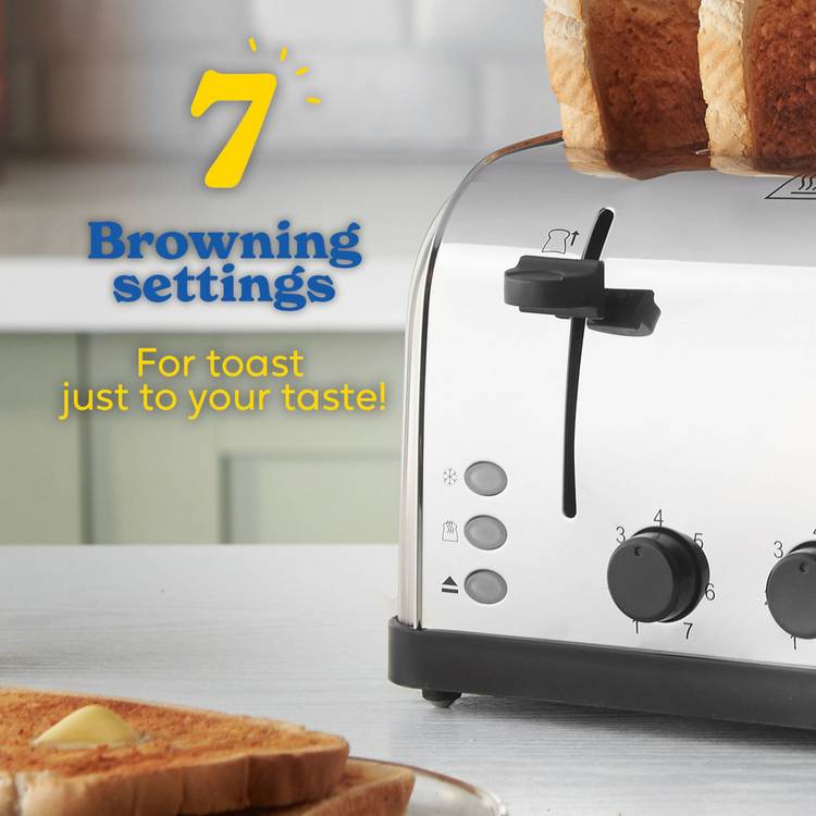 Russell Hobbs 4-slice toaster stainless steel (British brand)