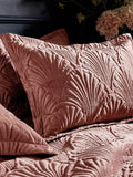 Paoletti blush pink velvet duvet cover set, imported from the UK
