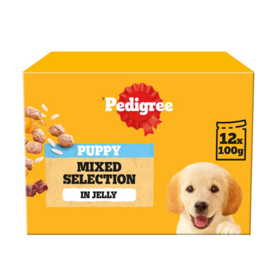 ASDA Pedigree Junior Puppy Wet Dog Food Mixed Selection in Jelly 12 x 100g Pouch- Buy online at McGrocer