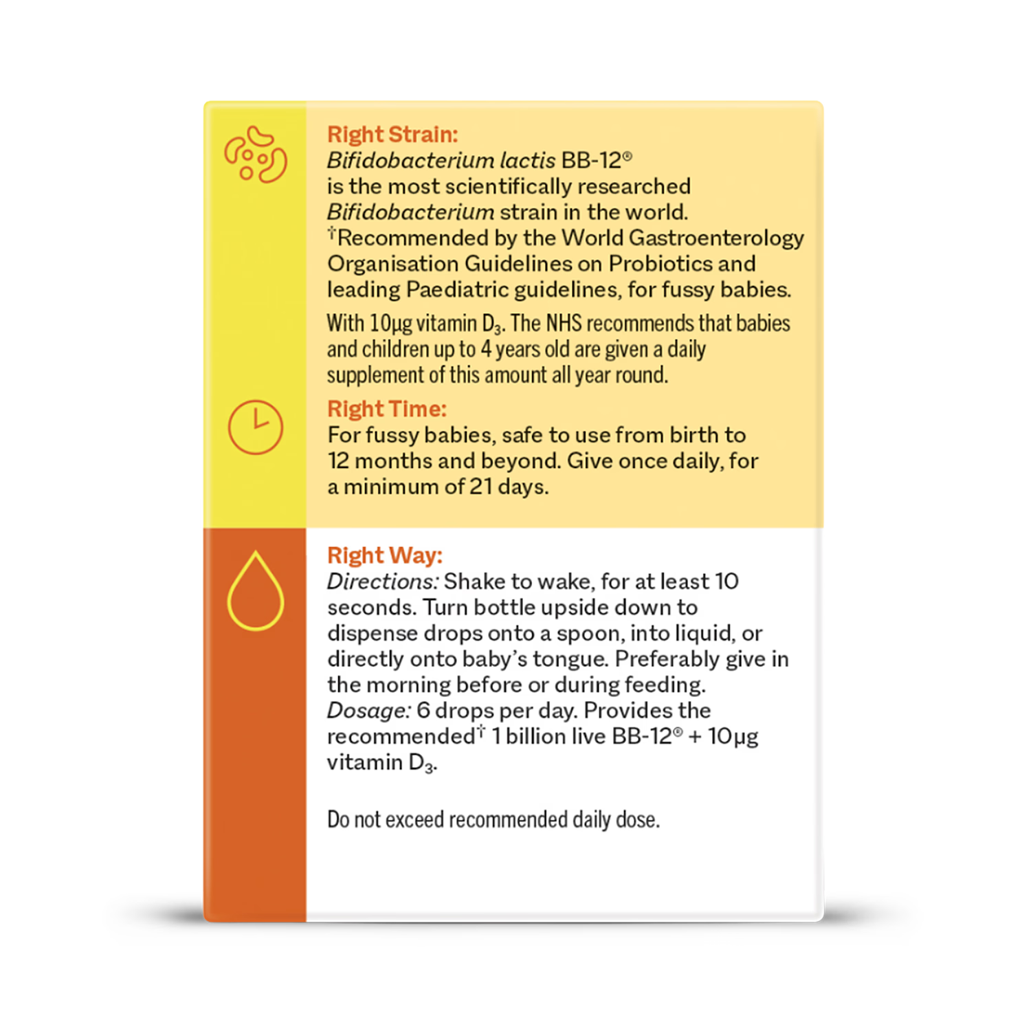 Smart Strains probiotic for fussy babies 8ml, UK version