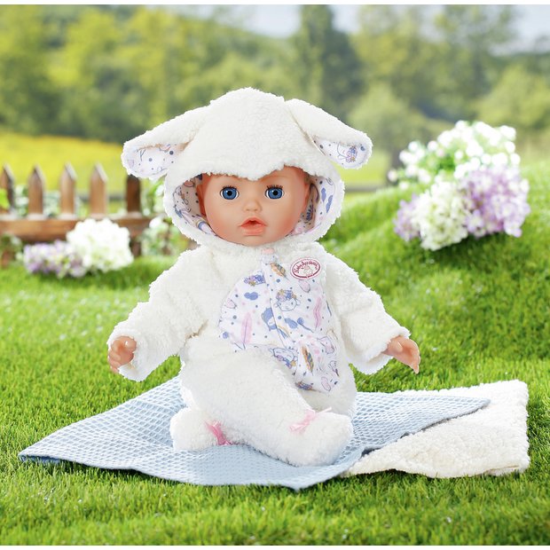 Baby Annabell sheep onesie for 43cm doll (British brand)