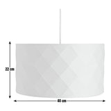 Argos Home grey geometric easy fit lampshade 40cm (British brand)