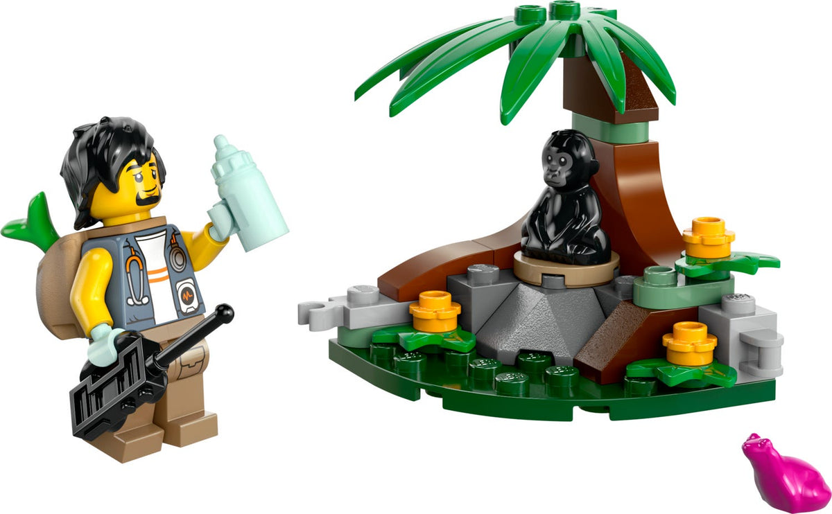 LEGO toy set Baby Gorilla Encounter, imported from the UK