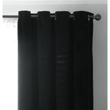 Habitat Dimout Velvet Eyelet Curtains - Black - 117x183cm