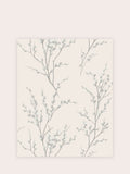 Laura Ashley Steel Pussy Willow wallpaper sample A4, UK version