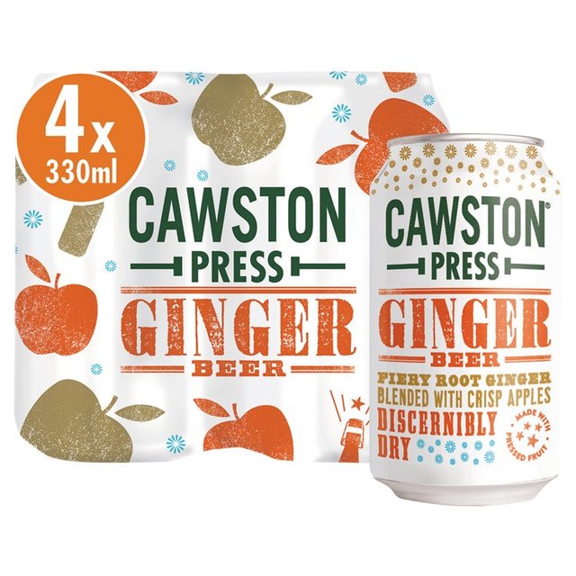 Cawston Press Sparkling Ginger Beer   4 x 330ml GOODS M&S   