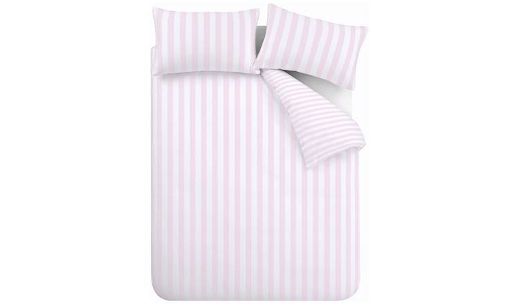 Sassy B reversible pink stripe bedding set single, imported from the UK