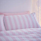 Sassy B reversible pink stripe bedding set single, imported from the UK