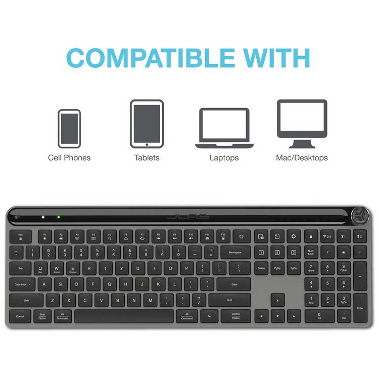 JLab Epic Wireless Bluetooth Keyboard black, UK version