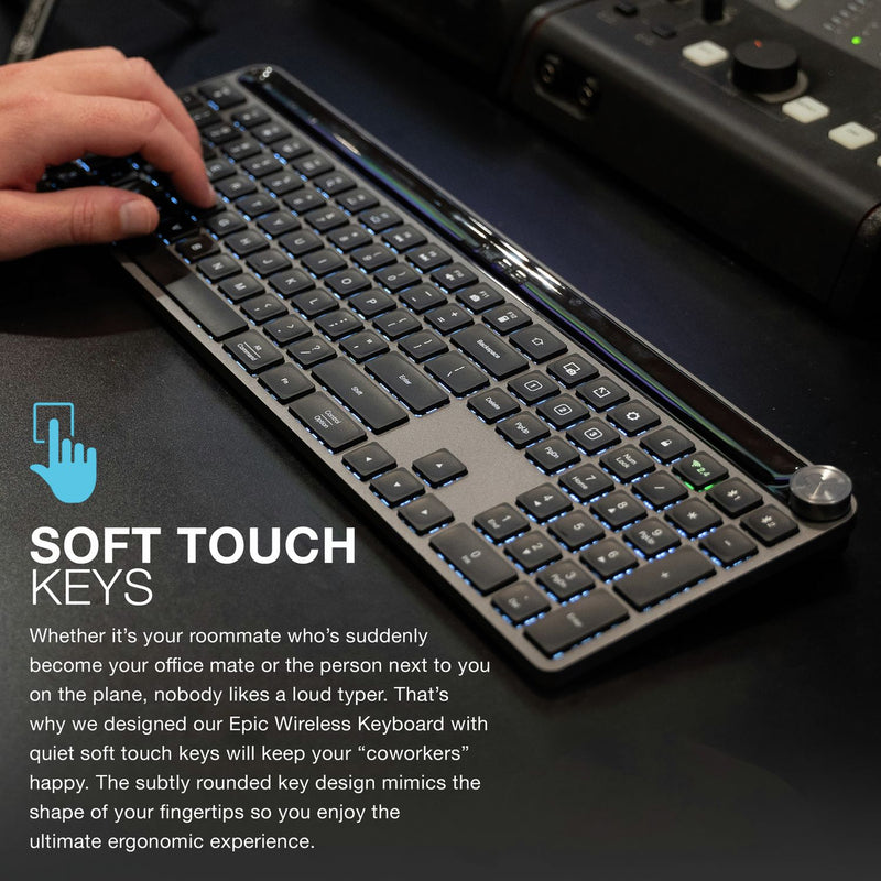 JLab Epic Wireless Bluetooth Keyboard black, UK version