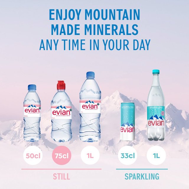 Evian Still Mineral Water   12 x 750ml GOODS M&S   