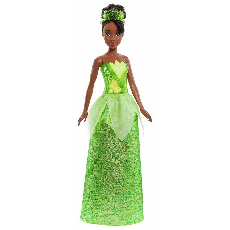 Disney Princess Tiana fashion doll with sparkling outfit and accessories (British brand)