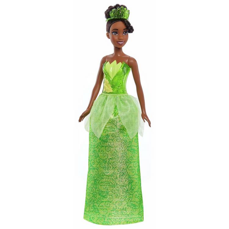 Disney Princess Tiana fashion doll with sparkling outfit and accessories (British brand)