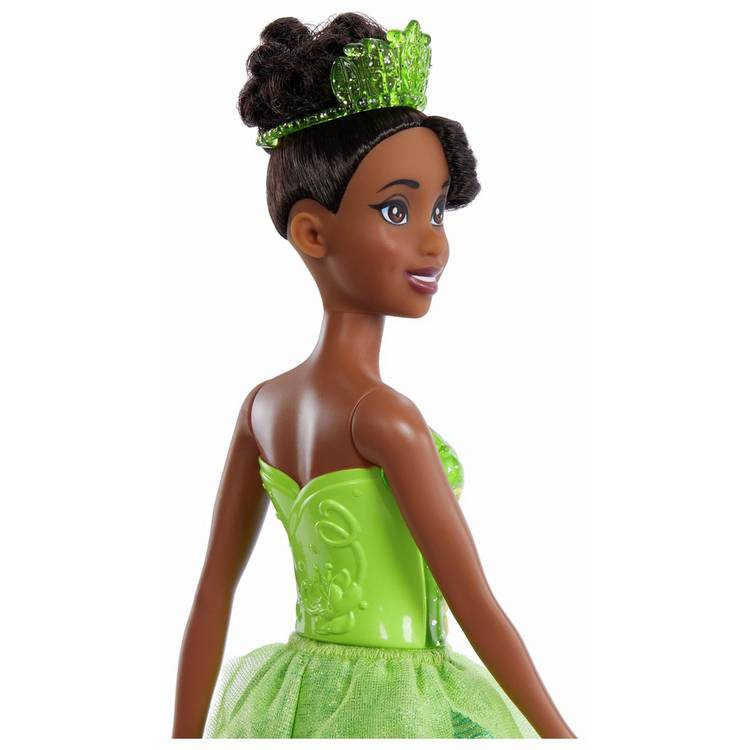 Disney Princess Tiana fashion doll with sparkling outfit and accessories (British brand)