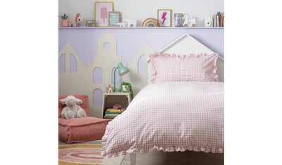 Argos Habitat Gingham Pink Kids Bedding Set Toddler- Buy online at McGrocer